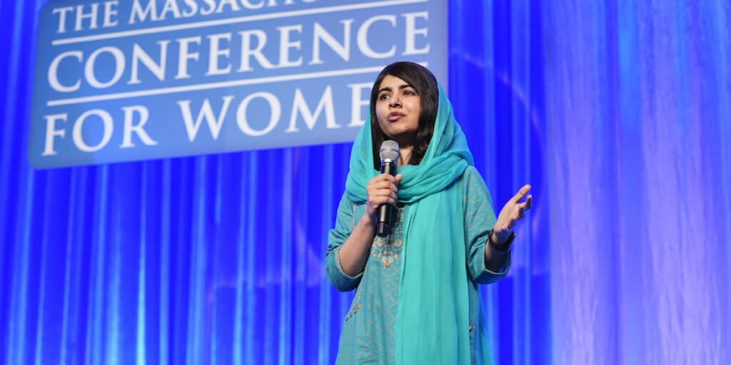 Malala Yousafzai at the 2019 MA Conference for Women