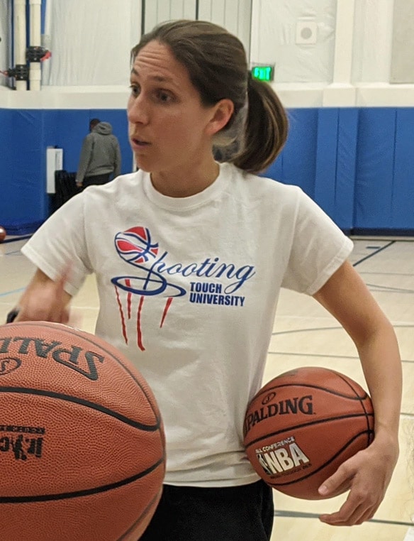 Brittany Gaetano coaching basketball