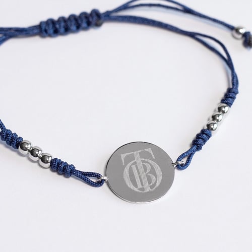 One Tough B blue cord bracelet