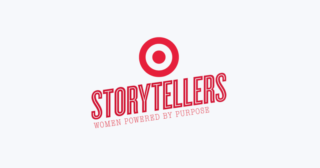 Target Storytellers Women Powered by Purpose logo header